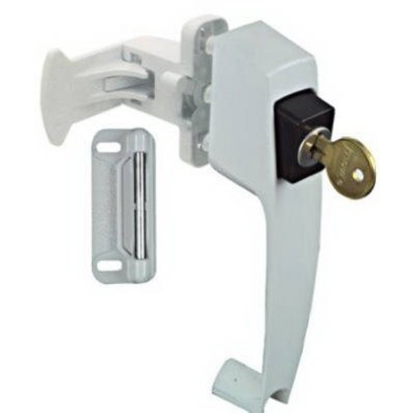 National Mfg/Spectrum Brands Hhi WHT Push Latch Key Lock N213-124